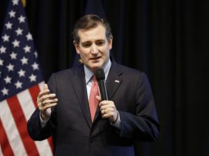 Republican presidential candidate, Sen. Ted Cruz, R-Texas, speaks during the Indiana Republican Party Spring Dinner Thursday, April 21, 2016, in Indianapolis. (AP Photo/Darron Cummings)